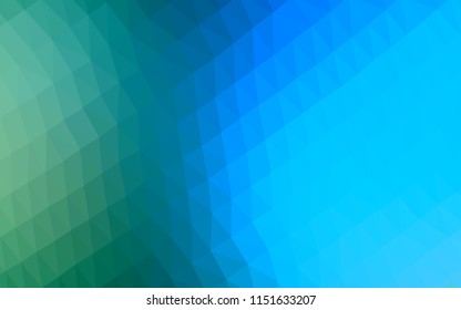 Light Blue, Green vector hexagon mosaic texture. Shining colored illustration in a Brand new style. Brand new style for your business design.
