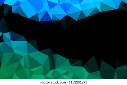Light Blue, Green vector hexagon mosaic cover. A sample with polygonal shapes. A completely new design for your business.