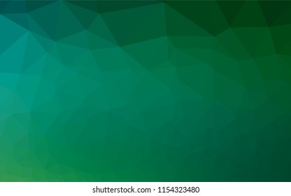 Light Blue, Green vector hexagon mosaic template. Shining colored illustration in a Brand new style. The polygonal design can be used for your web site.