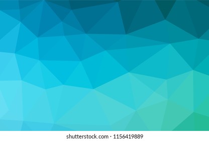 Light Blue, Green vector hexagon mosaic template. Glitter abstract illustration with an elegant design. The elegant pattern can be used as part of a brand book.