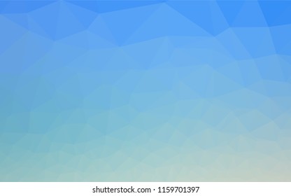 Light Blue, Green vector hexagon mosaic cover. An elegant bright illustration with gradient. A new texture for your design.
