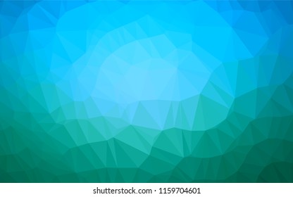 Light Blue, Green vector hexagon mosaic cover. A vague abstract illustration with gradient. The completely new template can be used for your brand book.