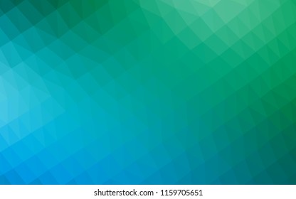 Light Blue, Green vector hexagon mosaic texture. An elegant bright illustration with gradient. Brand new style for your business design.