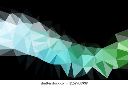 Light Blue, Green vector hexagon mosaic template. An elegant bright illustration with gradient. The completely new template can be used for your brand book.