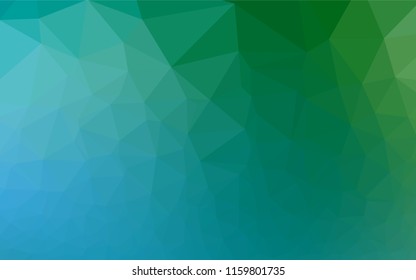 Light Blue, Green vector hexagon mosaic template. Colorful illustration in abstract style with gradient. The elegant pattern can be used as part of a brand book.
