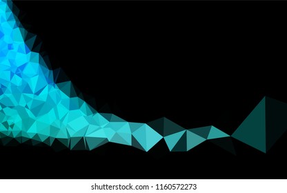 Light Blue, Green vector hexagon mosaic texture. A sample with polygonal shapes. The completely new template can be used for your brand book.
