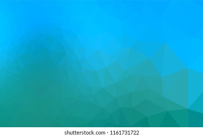 Light Blue, Green vector hexagon mosaic template. Creative geometric illustration in Origami style with gradient. The completely new template can be used for your brand book.
