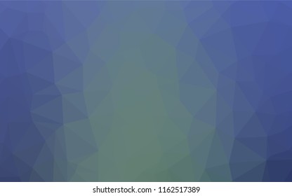 Light Blue, Green vector hexagon mosaic texture. Shining illustration, which consist of triangles. Brand new design for your business.