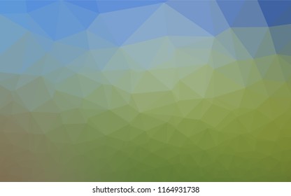 Light Blue, Green vector hexagon mosaic template. A vague abstract illustration with gradient. The completely new template can be used for your brand book.