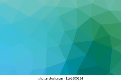 Light Blue, Green vector hexagon mosaic texture. Colorful abstract illustration with gradient. A completely new design for your business.