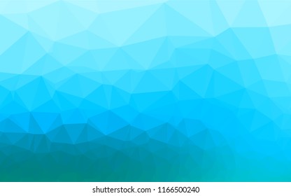 Light Blue, Green vector hexagon mosaic cover. Creative illustration in halftone style with gradient. Brand new style for your business design.