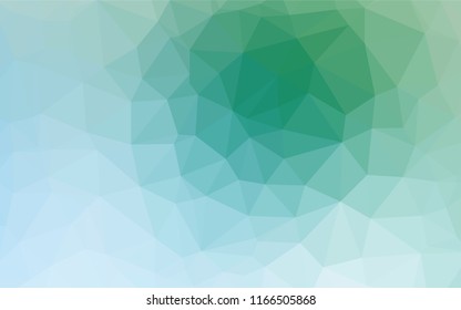 Light Blue, Green vector hexagon mosaic template. Brand new colored illustration in blurry style with gradient. The template can be used as a background for cell phones.