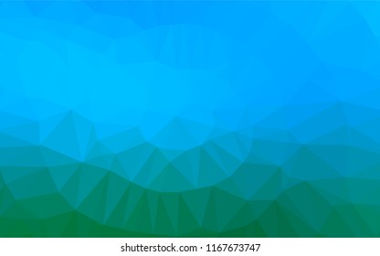 Light Blue, Green vector hexagon mosaic template. Colorful illustration in abstract style with gradient. Brand new design for your business.