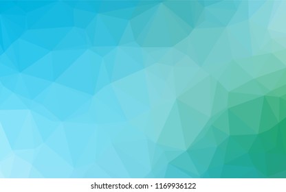 Light Blue, Green vector hexagon mosaic texture. Colorful illustration in abstract style with gradient. The template can be used as a background for cell phones.