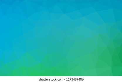 Light Blue, Green vector hexagon mosaic texture. Colorful abstract illustration with gradient. Brand new style for your business design.