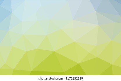 Light Blue, Green vector hexagon mosaic cover. A sample with polygonal shapes. The polygonal design can be used for your web site.