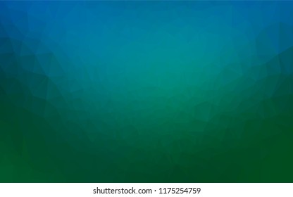 Light Blue, Green vector hexagon mosaic cover. Colorful abstract illustration with gradient. The completely new template can be used for your brand book.