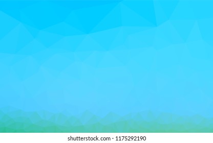Light Blue, Green vector hexagon mosaic cover. A completely new color illustration in a vague style. A completely new design for your business.