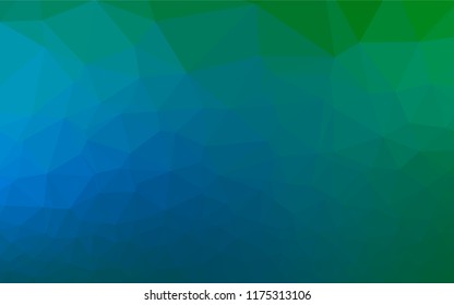 Light Blue, Green vector hexagon mosaic template. Shining colored illustration in a Brand new style. Brand new design for your business.