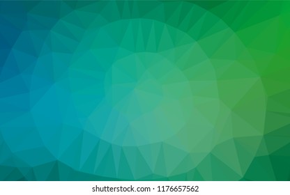 Light Blue, Green vector hexagon mosaic texture. A completely new color illustration in a vague style. A completely new template for your business design.