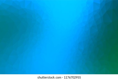 Light Blue, Green vector hexagon mosaic cover. Glitter abstract illustration with an elegant design. The completely new template can be used for your brand book.