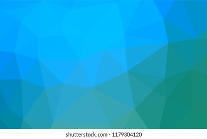 Light Blue, Green vector hexagon mosaic cover. Shining colored illustration in a Brand new style. A completely new template for your business design.