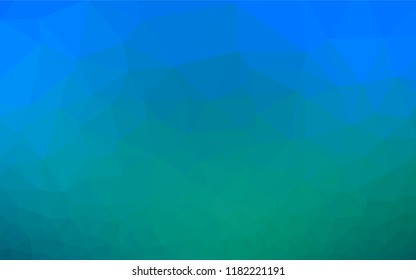 Light Blue, Green vector hexagon mosaic template. Shining colored illustration in a Brand new style. Brand new style for your business design.