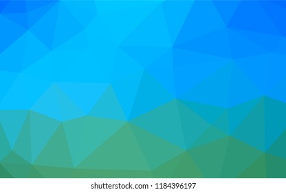 Light Blue, Green vector hexagon mosaic texture. A sample with polygonal shapes. The template can be used as a background for cell phones.
