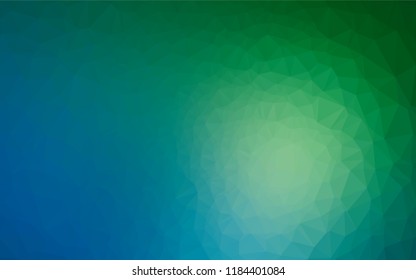 Light Blue, Green vector hexagon mosaic template. An elegant bright illustration with gradient. The template can be used as a background for cell phones.