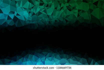 Light Blue, Green vector hexagon mosaic template. Creative geometric illustration in Origami style with gradient. A new texture for your design.