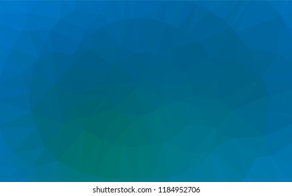Light Blue, Green vector hexagon mosaic template. Creative geometric illustration in Origami style with gradient. A new texture for your design.