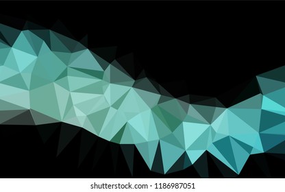 Light Blue, Green vector hexagon mosaic texture. Creative geometric illustration in Origami style with gradient. Brand new design for your business.