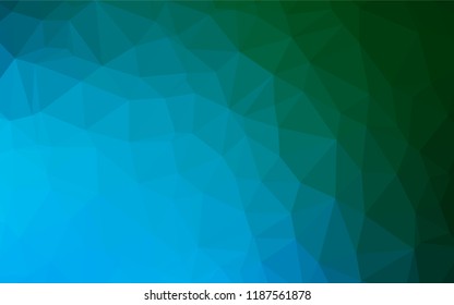 Light Blue, Green vector hexagon mosaic cover. A sample with polygonal shapes. The completely new template can be used for your brand book.