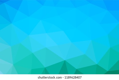 Light Blue, Green vector hexagon mosaic texture. Creative illustration in halftone style with gradient. The polygonal design can be used for your web site.