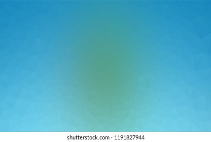 Light Blue, Green vector hexagon mosaic cover. Creative geometric illustration in Origami style with gradient. A completely new template for your business design.