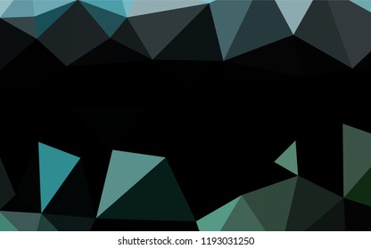 Light Blue, Green vector hexagon mosaic texture. Brand new colored illustration in blurry style with gradient. The template can be used as a background for cell phones.