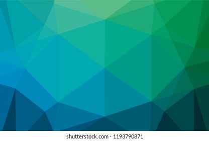 Light Blue, Green vector hexagon mosaic texture. A completely new color illustration in a vague style. A new texture for your design.
