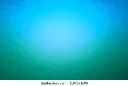 Light Blue, Green vector hexagon mosaic texture. Colorful abstract illustration with gradient. A completely new design for your business.