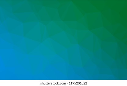 Light Blue, Green vector hexagon mosaic template. A sample with polygonal shapes. A new texture for your design.