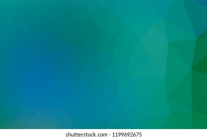 Light Blue, Green vector hexagon mosaic cover. An elegant bright illustration with gradient. Brand new design for your business.