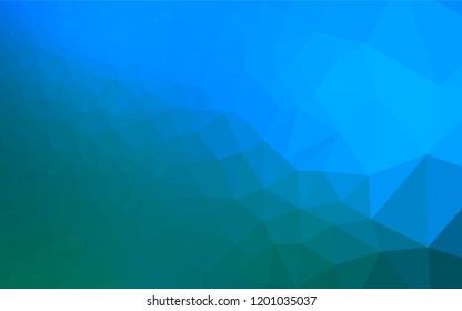 Light Blue, Green vector hexagon mosaic texture. Colorful abstract illustration with gradient. Brand new style for your business design.