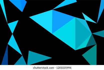 Light Blue, Green vector hexagon mosaic cover. Creative geometric illustration in Origami style with gradient. Brand new style for your business design.