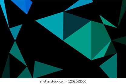 Light Blue, Green vector hexagon mosaic cover. Creative illustration in halftone style with gradient. Brand new design for your business.