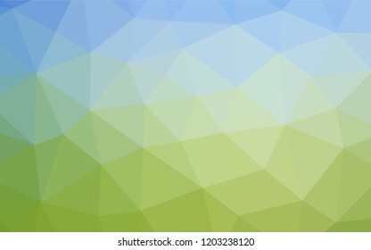 Light Blue, Green vector hexagon mosaic cover. Colorful abstract illustration with gradient. The polygonal design can be used for your web site.