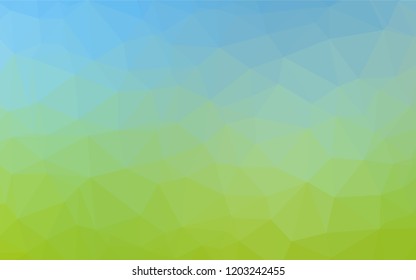 Light Blue, Green vector hexagon mosaic texture. Brand new colored illustration in blurry style with gradient. A completely new design for your business.
