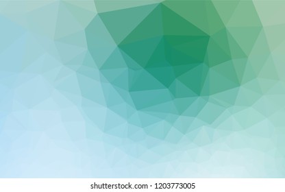Light Blue, Green vector hexagon mosaic template. Colorful abstract illustration with gradient. Brand new style for your business design.