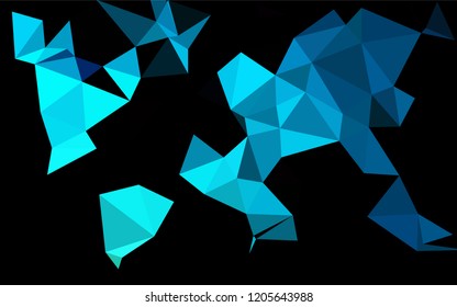 Light Blue, Green vector hexagon mosaic template. Modern geometrical abstract illustration with gradient. The completely new template can be used for your brand book.