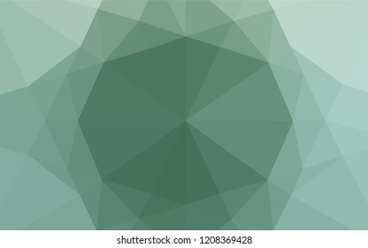 Light Blue, Green vector hexagon mosaic template. A vague abstract illustration with gradient. A completely new design for your business.