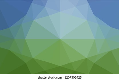 Light Blue, Green vector hexagon mosaic texture. A completely new color illustration in a vague style. Triangular pattern for your business design.