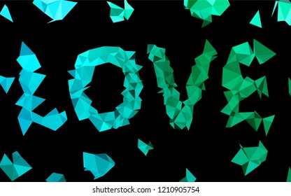 Light Blue, Green vector hexagon mosaic cover. A sample with polygonal shapes. Brand new style for your business design.